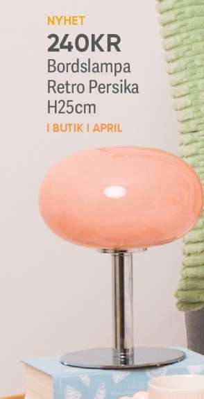 Bordslampa Retro Persika