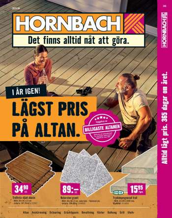 Hornbach reklamblad - 13/4 2025 - 11/5 2025.