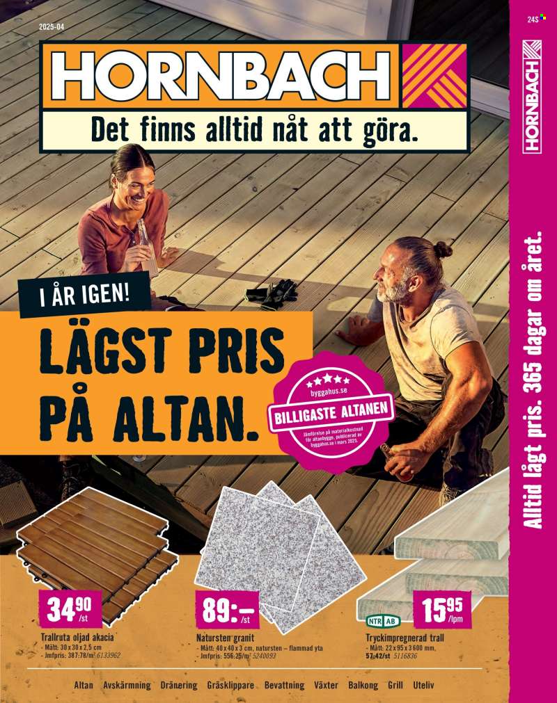 Hornbach reklamblad - 13/4 2025 - 11/5 2025.
