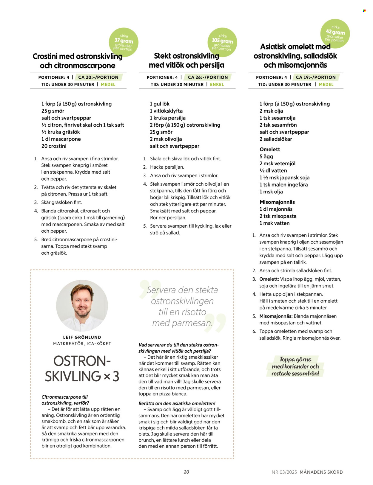 ICA reklamblad. Sida 1