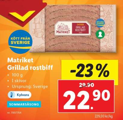 MATRIKET Grillad rostbiff