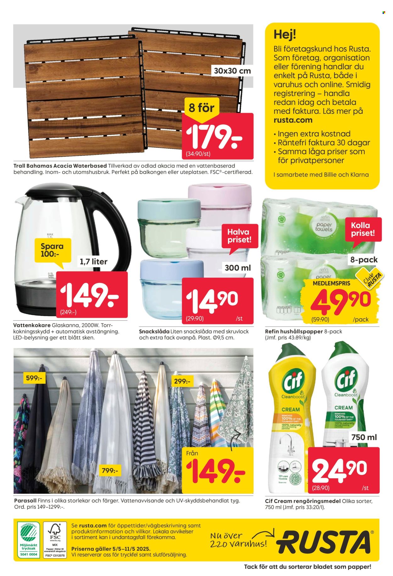 Rusta reklamblad - 5/5 2025 - 11/5 2025. Sida 1