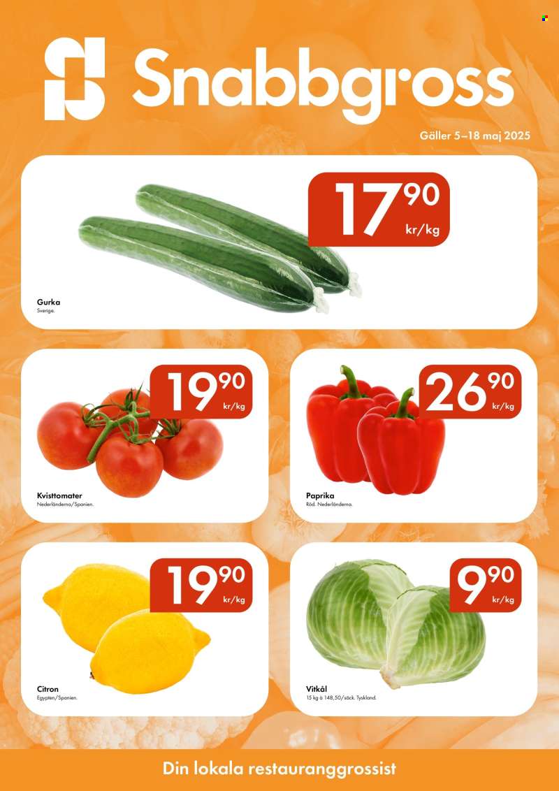 Snabbgross reklamblad - 5/5 2025 - 18/5 2025.