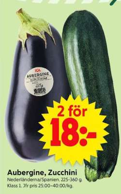 Aubergine, Zucchini
