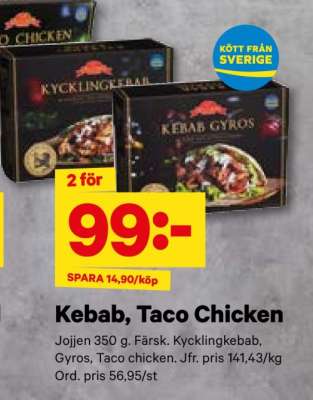 Kebab, Taco Chicken