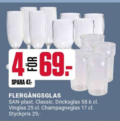 FLERGÅNGSGLAS