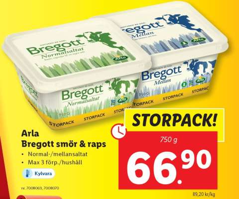 Arla Bregott smör & raps
