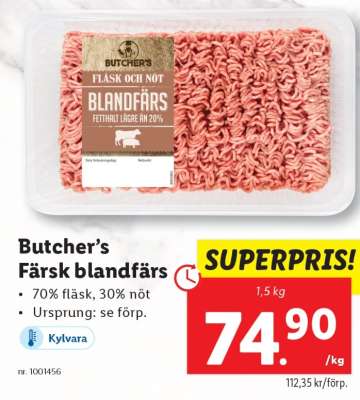 BUTCHER’S Färsk blandfärs