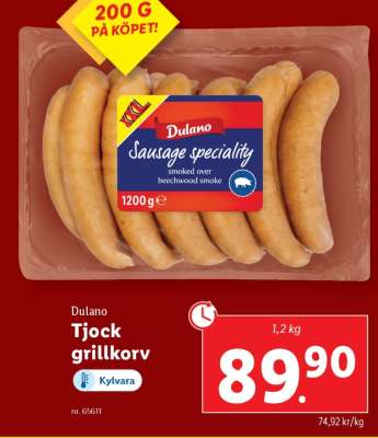 Dulano Tjock grillkorv