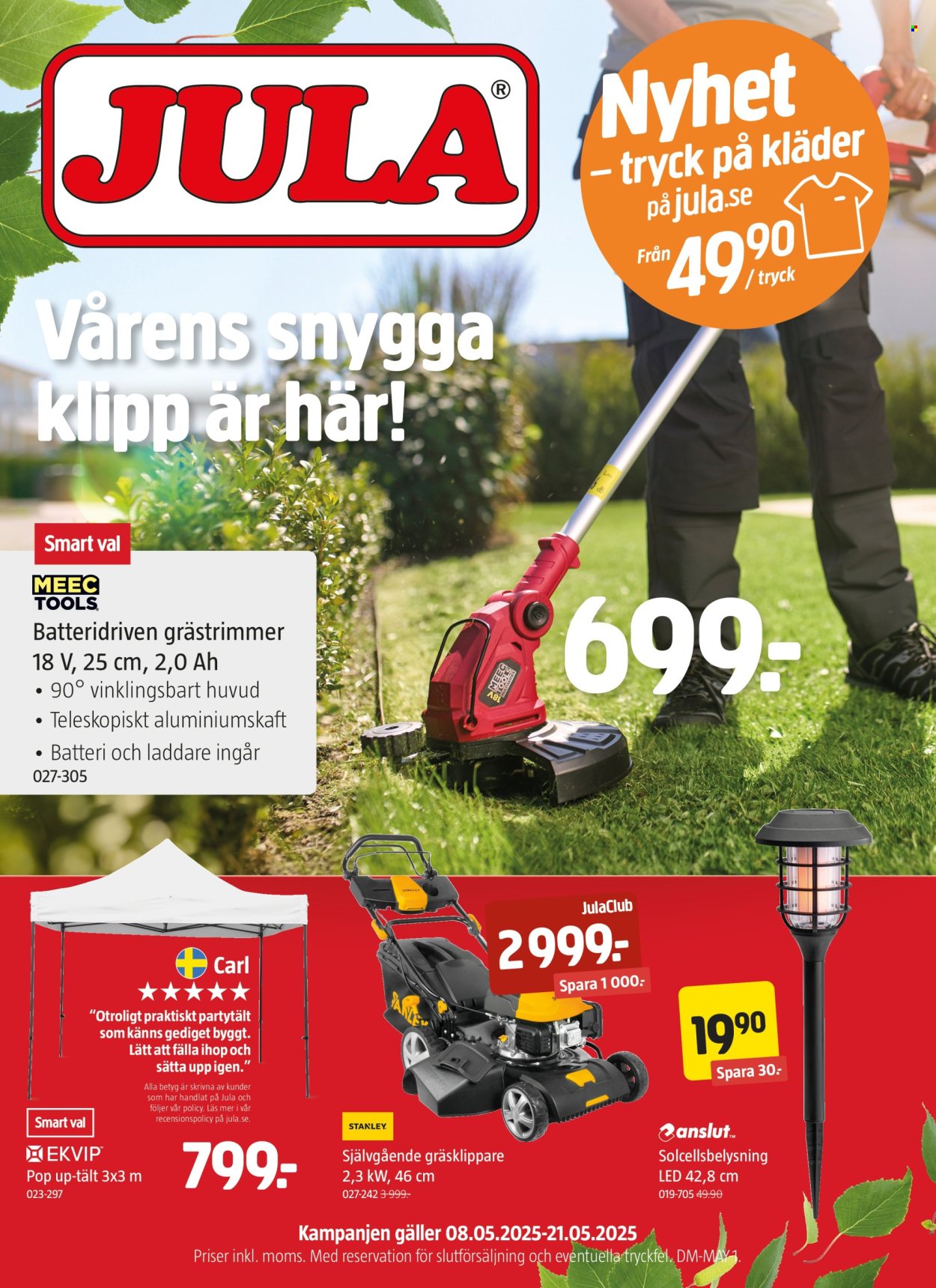 Jula reklamblad - 8/5 2025 - 21/5 2025. Sida 1