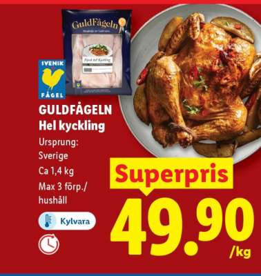 GuldFågeln Hel kyckling