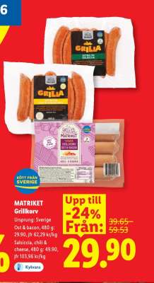 MATRIKET Grillkorv