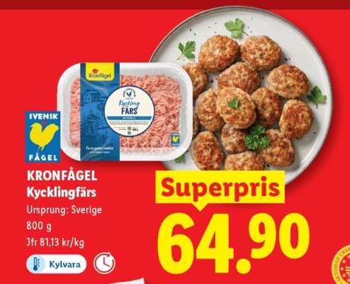KRONFÅGEL Kycklingfärs