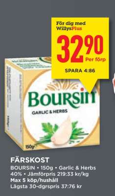 Färskost Boursin