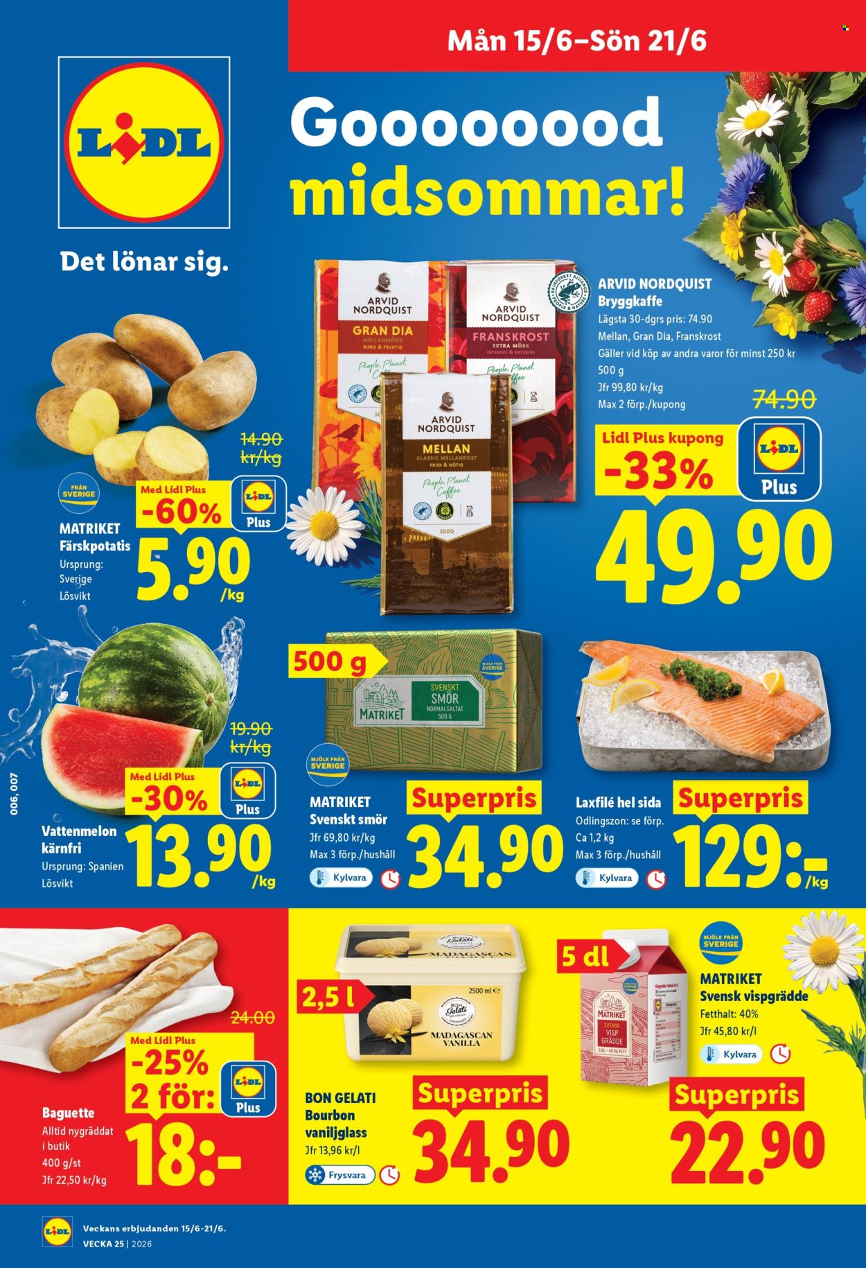Lidl reklamblad - 15/6 2026 - 21/6 2026. Sida 1