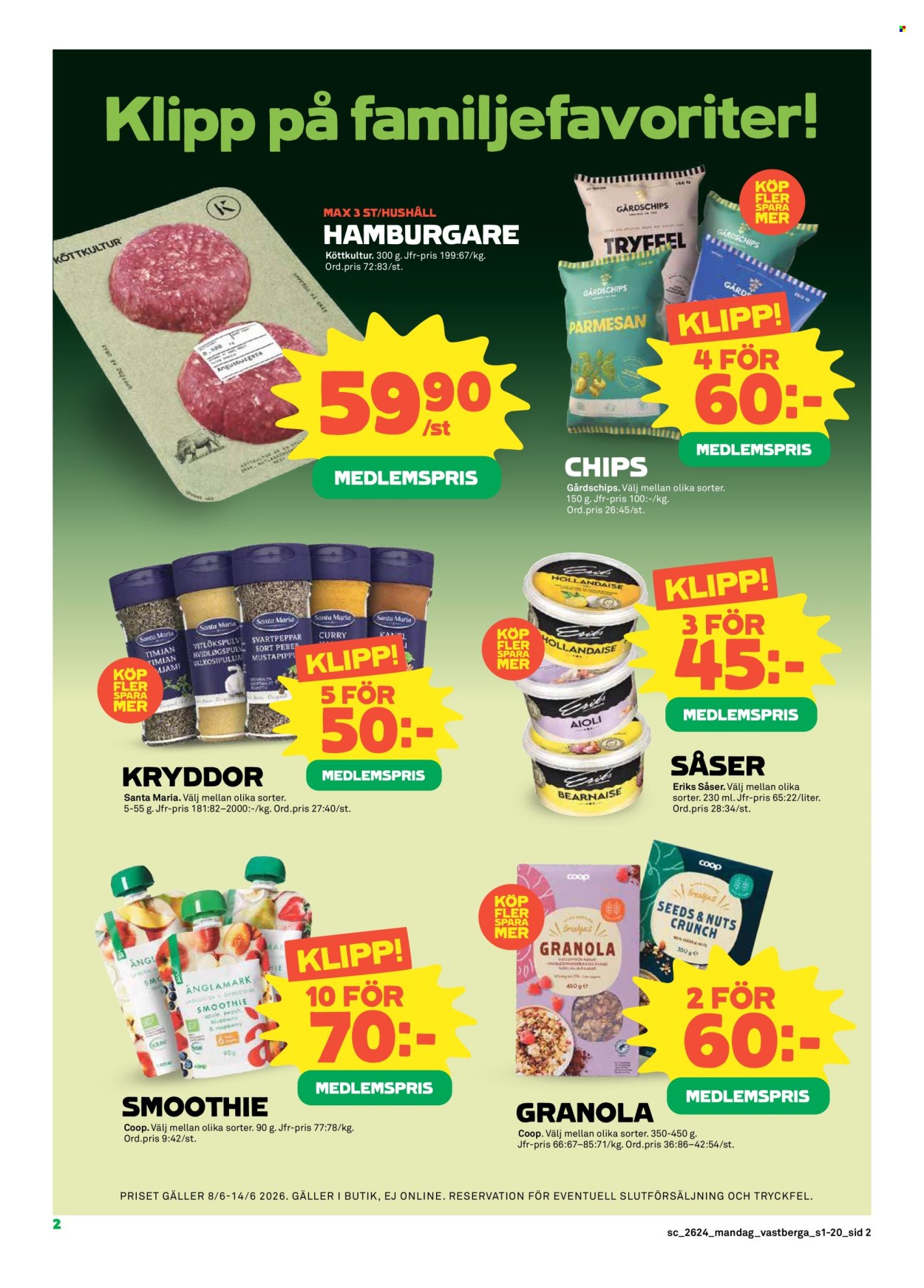 Stora Coop reklamblad - 8/6 2026 - 14/6 2026. Sida 2