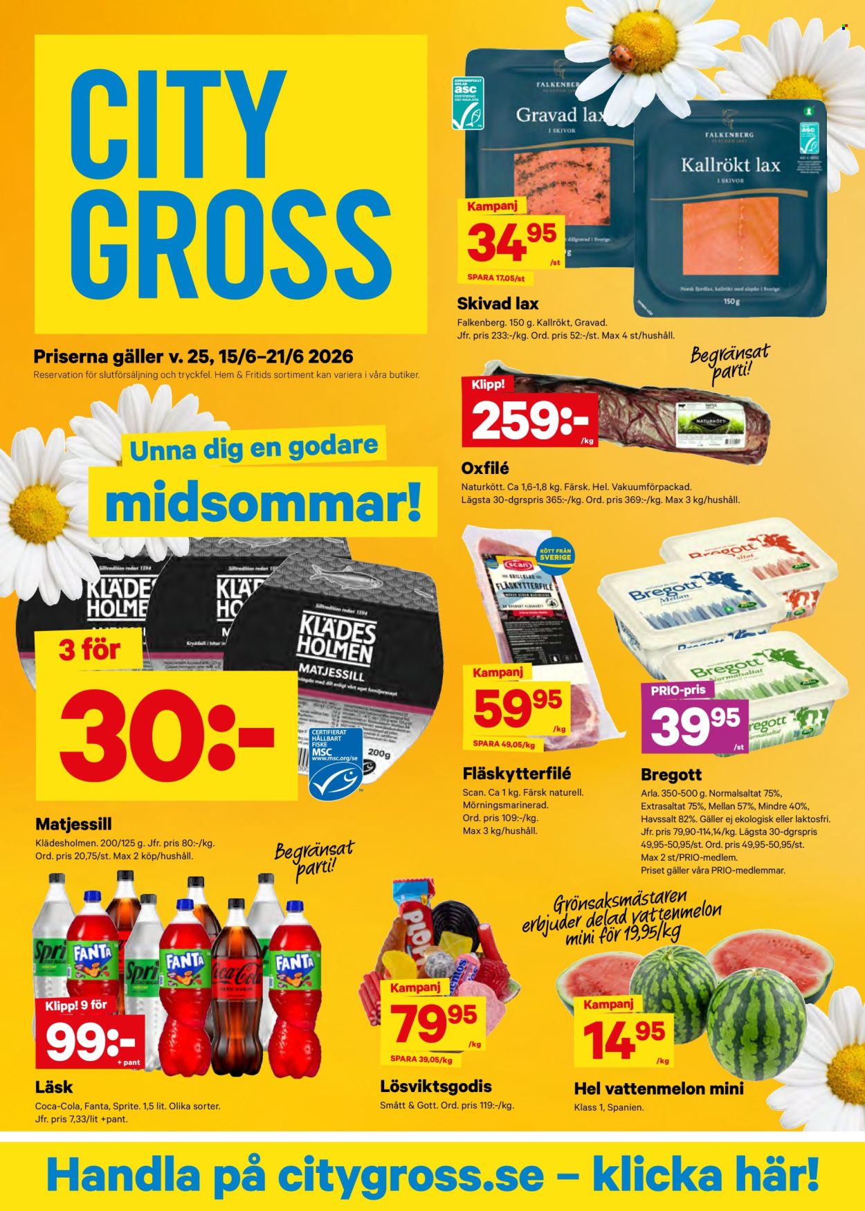 City Gross reklamblad - 15/6 2026 - 21/6 2026. Sida 1