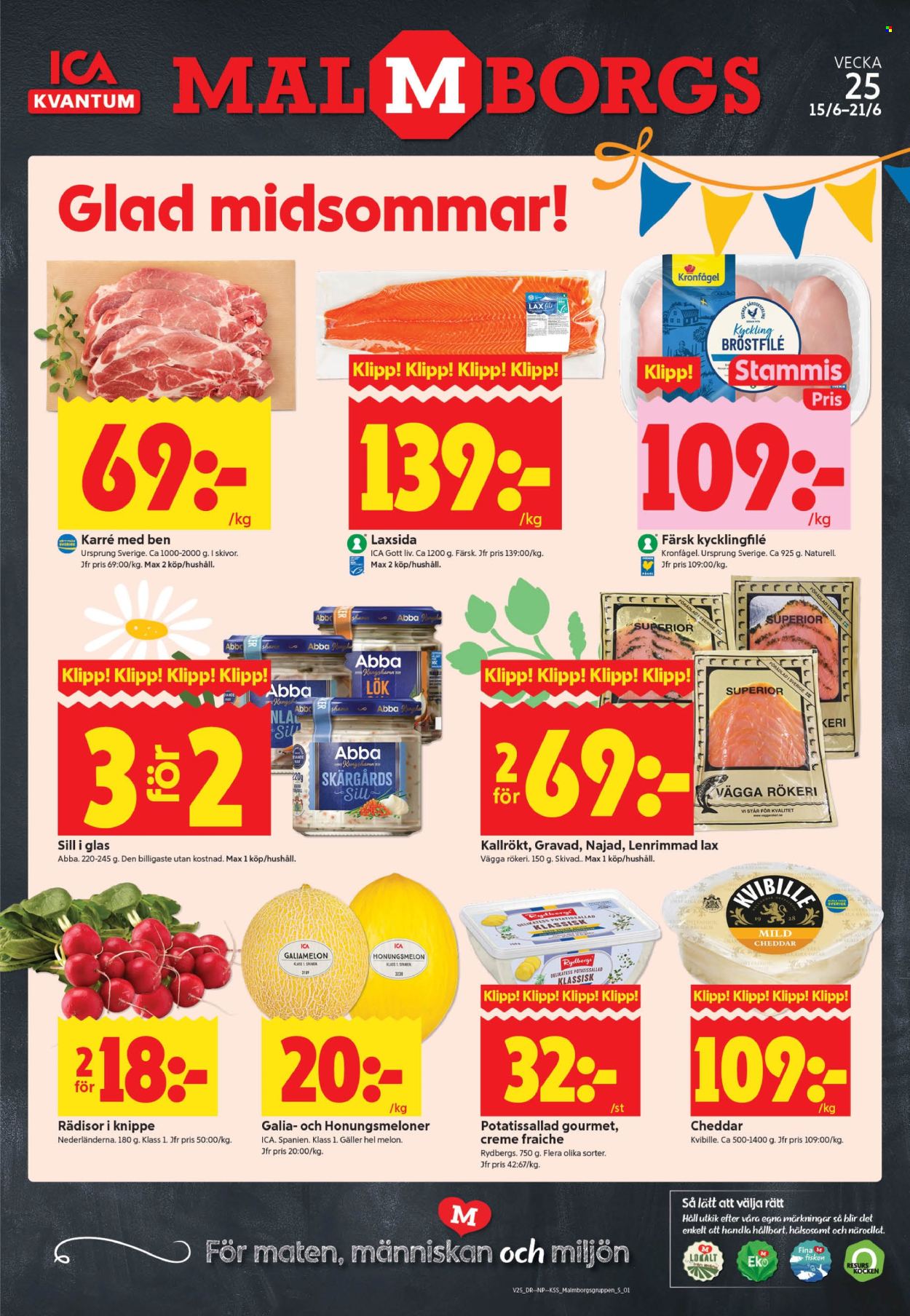 ICA reklamblad - 15/6 2026 - 21/6 2026. Sida 1