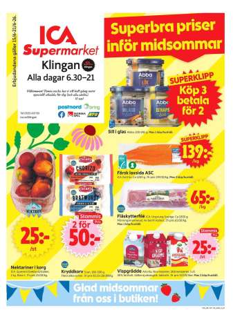 ICA reklamblad - 15/6 2026 - 21/6 2026.