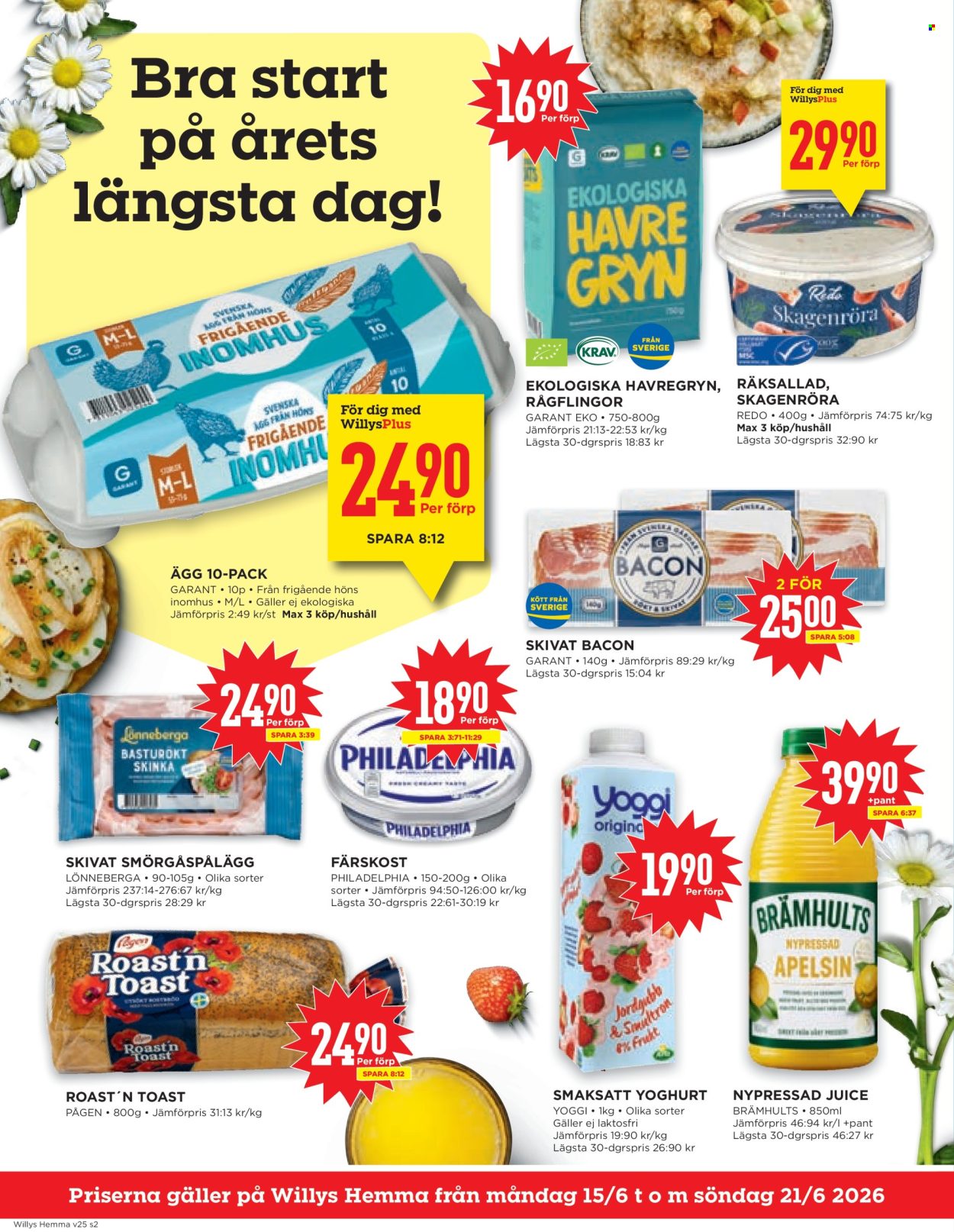 Willys Hemma reklamblad - 15/6 2026 - 21/6 2026. Sida 2