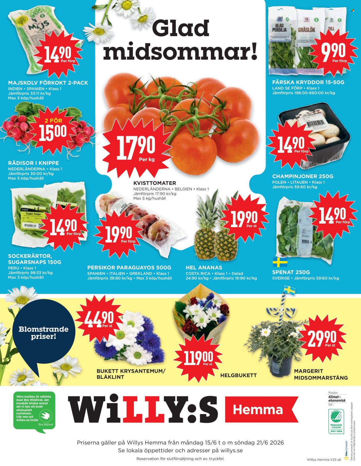 Willys Hemma reklamblad - 15/6 2026 - 21/6 2026. Sida 6