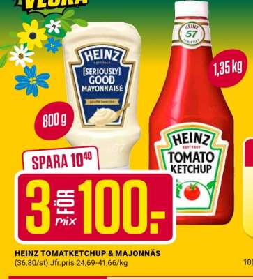 HEINZ TOMATKETCHUP & MAJONNÄS