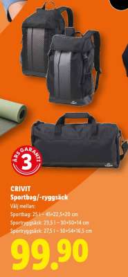 CRIVIT Sportbag/-ryggsäck