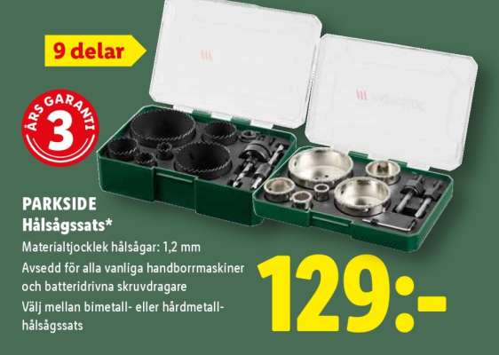 PARKSIDE Hålsågssats