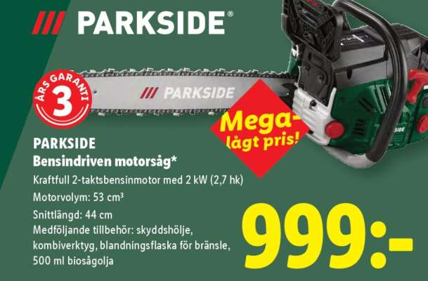 PARKSIDE Bensindriven motorsåg
