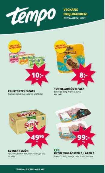 Tempo reklamblad - 22/6 2026 - 28/6 2026.
