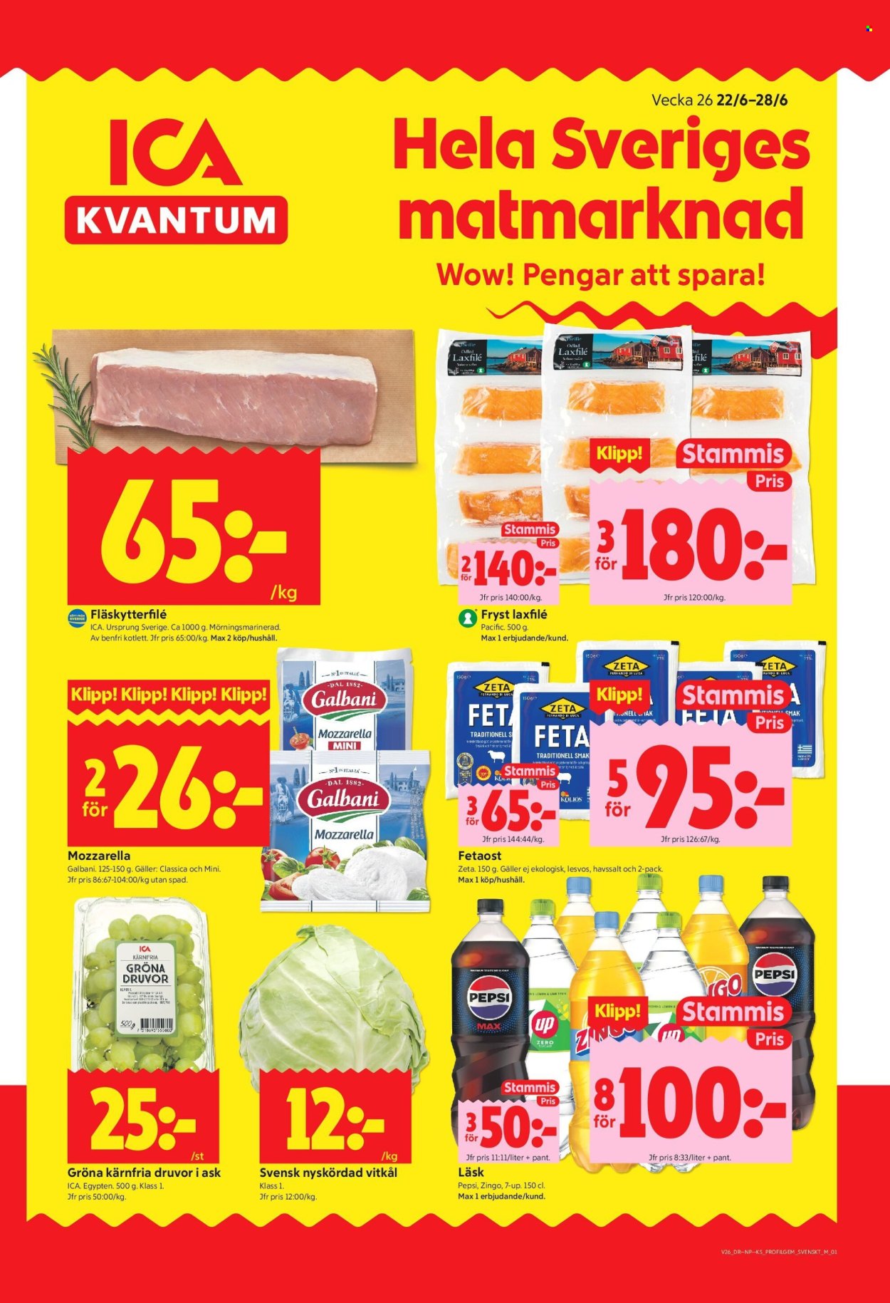 ICA reklamblad - 22/6 2026 - 28/6 2026. Sida 1