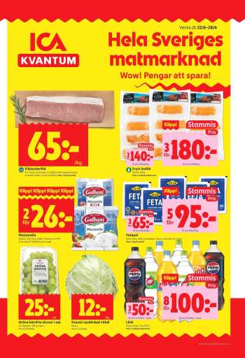 ICA reklamblad - 22/6 2026 - 28/6 2026.