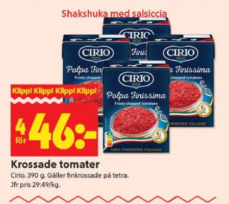 Krossade Tomater