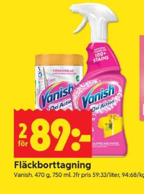 Fläckborttagning Vanish