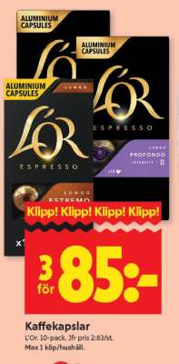 Kaffekapslar L'or