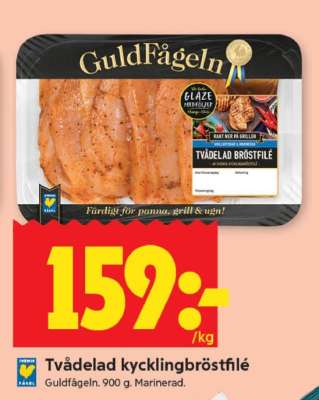 Tvådelad kycklingbröstfilé