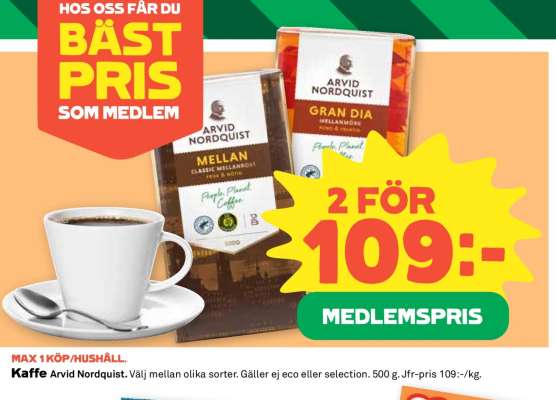 KAFFE ARVID NORDQUIST
