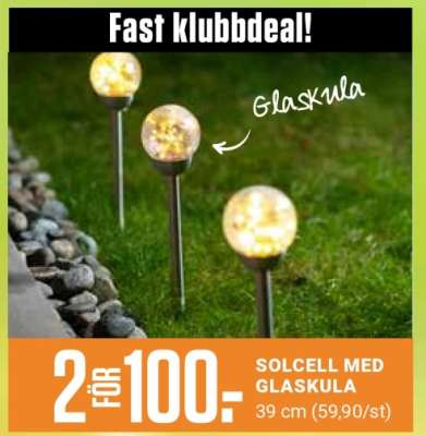 SOLCELL MED GLASKULA