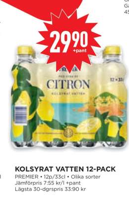 Kolsyrat Vatten 12-pack