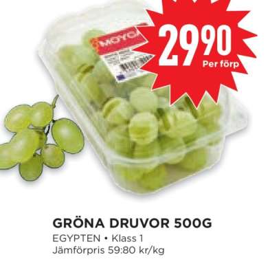 GRÖNA DRUVOR 500G