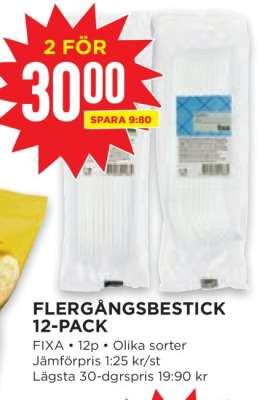 FLERGÅNGSBESTICK 12-PACK