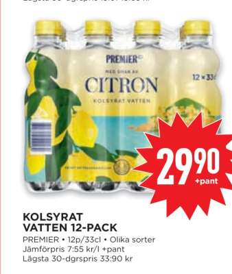Kolsyrat Vatten 12-pack
