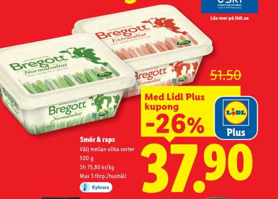 Bregott Normalsaltat/Extrasaltat