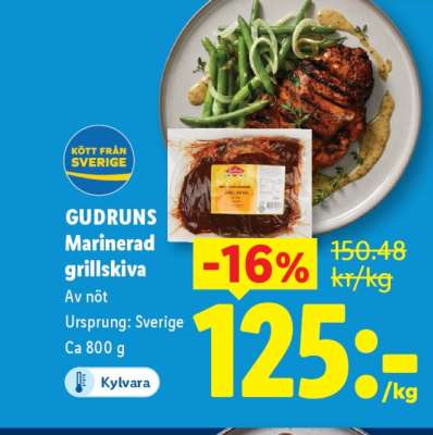 GUDRUNS Marinerad grillskiva