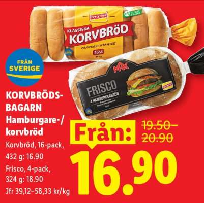 KORVBRÖDS-BAGARN Hamburge-/korvbröd