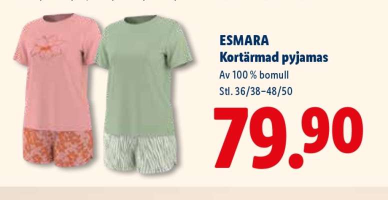 ESMARA Kortärmad pyjamas