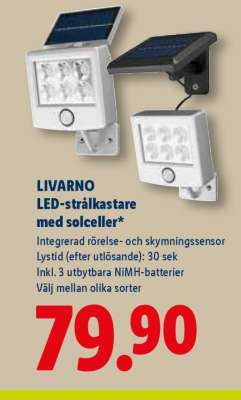 LIVARNO LED-strålkastare med solceller