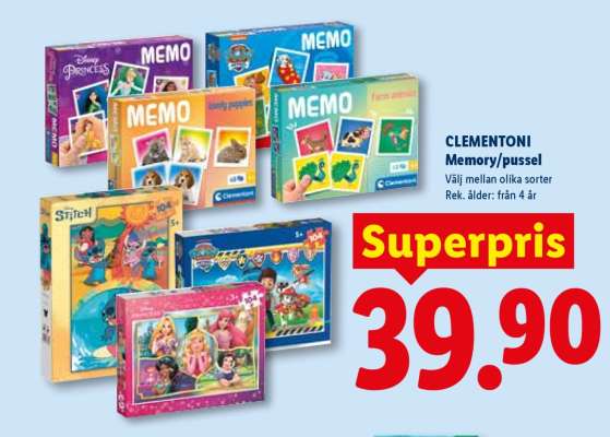CLEMENTONI Memory/pussel