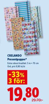 CRELANDO Presentpapper