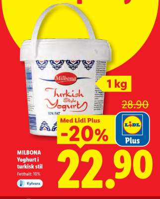 MILBONA Yoghurt i turkisk stil